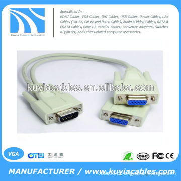 VGA para Dual 2 VGA SVGA Y Splitter Monitor Cord